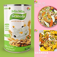 Ngũ cốc dinh dưỡng hạt ăn liền Granola Min Min, bữa ăn phụ lành mạnh hộp
