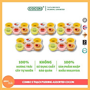 Combo 5 Lốc Thạch vỉ Trái Cây Cocon Nata de Coco Pudding Assorted