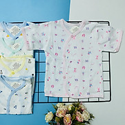 Set 5 áo sơ sinh cotton tay ngắn cài xéo họa tiết J-Tomtom Baby cho bé trai