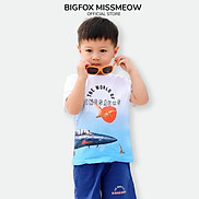 Đồ bộ bé trai cộc tay BIGFOX - MISS MEOW size đại chất cotton phong cách