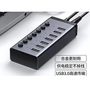 Ugreen UG30778CM481TK 1M 7 cổng màu đen có công tắc Bộ chia HUB USB 3.0