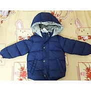 Áo khoác phao trần bông lót nỉ mũ lông ấm cho bé trai 9m-5 tuổi