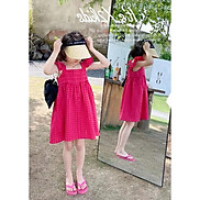 Váy bé gái cộc tay màu hồng hot trend 2022