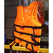 Áo phao bơi an toàn người lớn có còi size số 5 vàng cam