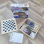 Bộ cờ vua bằng gỗ 7 in 1, hộp quà tặng cờ vua cao cấp - Hàng xuất Ý