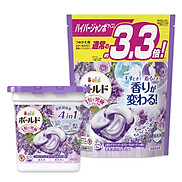 Viên giặt xả BOLD 4D gelball Lip Happiness hương Lavender & Floral Garden