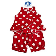 Bộ quần áo lửng bé gái họa tiết Bi Đỏ lụa - AICDBGOBVDUH - AIN Closet