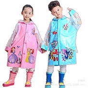 Áo mưa hoạt hình cho bé họa tiết kute, đủ size cho học sinh tiểu họcKhông