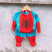 Bộ quần áo dài tay bé trai thu đông lót lông & cotton siêu nhân người nhện
