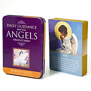 Mạ Cạnh Bộ Bài Daily Guidance From Your Angels Oracle Hộp Thiếc 44 Lá