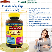Vitamin cho bà bầu Prenatal Folic Acid+ DHA Nature Made giàu dinh dưỡng