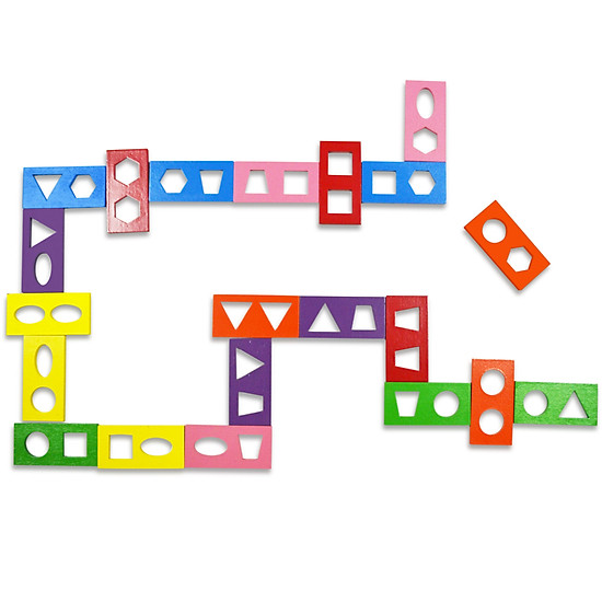 Đồ chơi gỗ tottosi domino hình học 502014 - ảnh sản phẩm 1