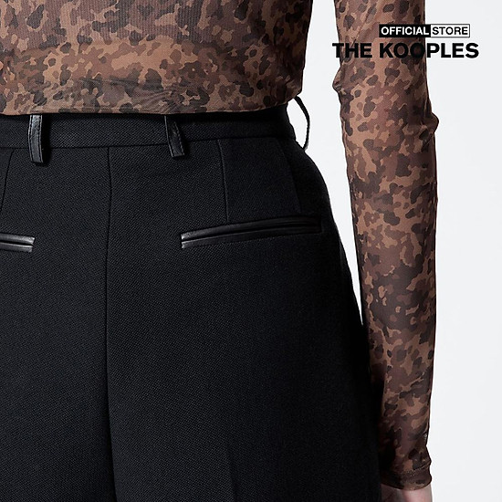 The kooples - quần tây nữ xếp li thời trang fpan21026k-bla01 - ảnh sản phẩm 6