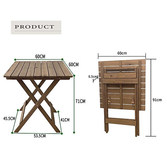 Bàn ghế bistro gỗ tự nhiên chuyên làm bàn cafe ban công sân vườn - ảnh sản phẩm 4