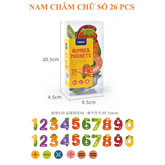 Xếp hình chữ số trái cây nam châm mideer numbers magnet - ảnh sản phẩm 1