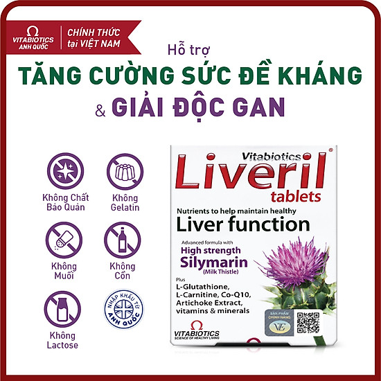 Thực phẩm bảo vệ sức khỏe liveril tablets - hỗ trợ giải độc gan - ảnh sản phẩm 2