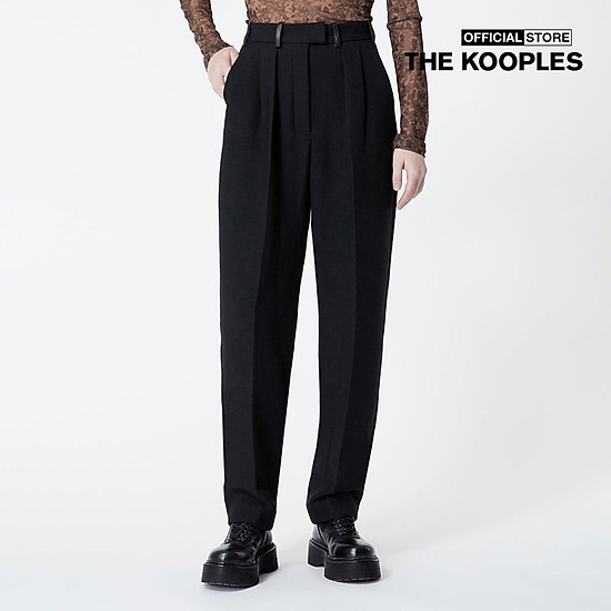The kooples - quần tây nữ xếp li thời trang fpan21026k-bla01 - ảnh sản phẩm 1