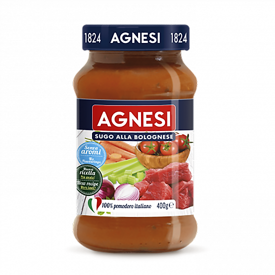 Sốt cà chua thịt bò bằm bolognese agnesi 400g, 100% thịt bò - ảnh sản phẩm 4