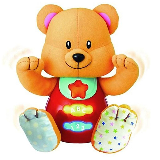 Thú bông đồ chơi có nhạc hát và học tiếng anh cùng gấu bear đáng yêu - ảnh sản phẩm 1