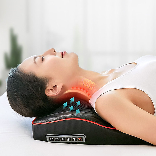 Gối massage hồng ngoại giúp mát xa vai, cổ, gáy - ảnh sản phẩm 1