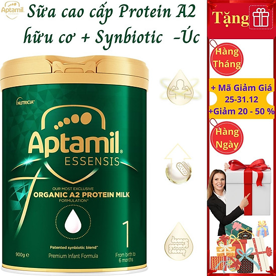 Sữa cho trẻ sơ sinh cao cấp aptamil essensis protein a2 hữu cơ số 1 nk úc - ảnh sản phẩm 1