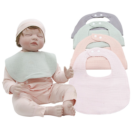 Set 2 yếm giữ ấm cổ cho bé hình chữ u 100% cotton siêu mềm comfybaby có - ảnh sản phẩm 5