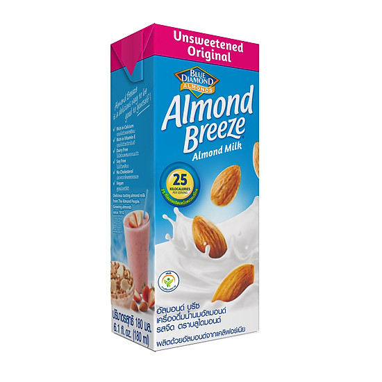 Lốc 3 sản phẩm sữa hạt hạnh nhân almond breeze original unsweetened 180ml - ảnh sản phẩm 2