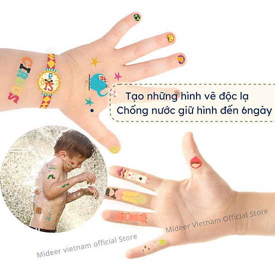 Hình xăm tạm thời và hình dán móng tay an toàn cho trẻ temporary tattoos - ảnh sản phẩm 5