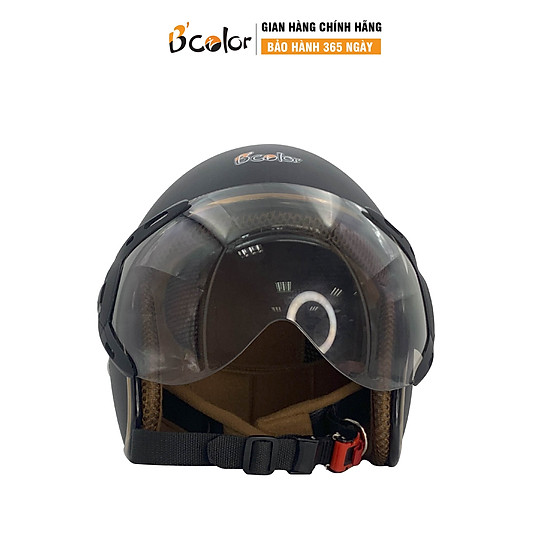 Mũ bảo hiểm 3 4 có kính chắn gió cao cấp chính hãng b color - ảnh sản phẩm 3