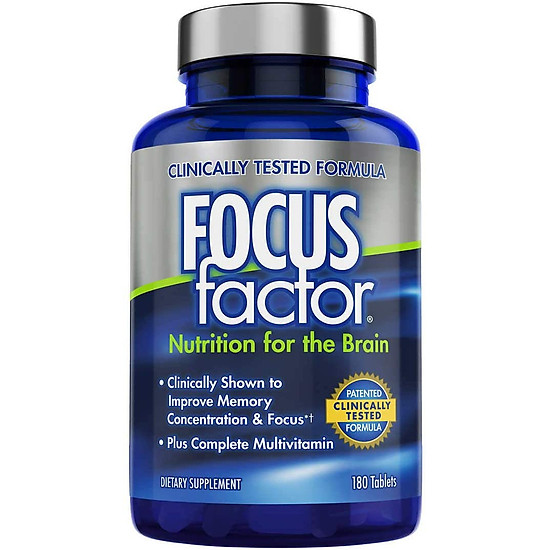 Thực phẩm bổ sung vitamin hỗ trợ trí não focus factor 180 viên - ảnh sản phẩm 1