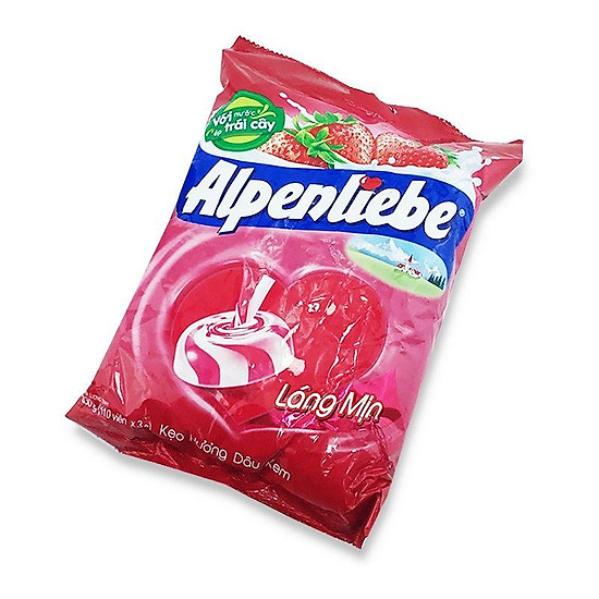 Kẹo alpenliebe hương dâu kem gói 94 viên x 3.5g - 8935001714170 - ảnh sản phẩm 1