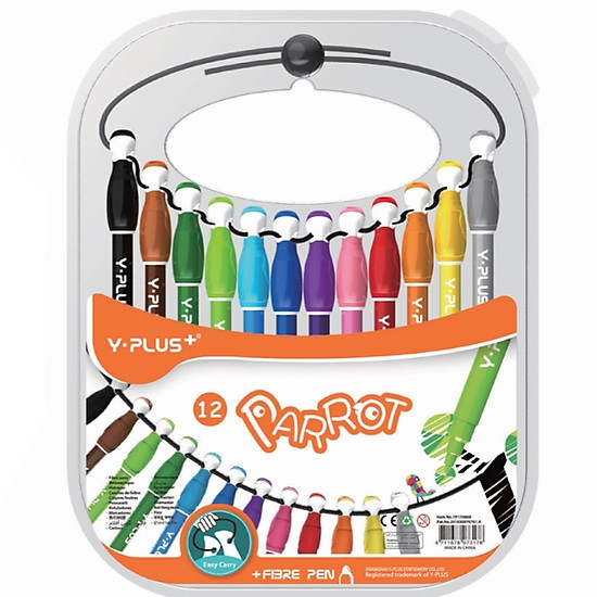 Bộ bút lông 12 màu parrot y-plus+ fp1706 - ảnh sản phẩm 1
