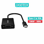 Hub Adapter Chuyển Đổi Cổng USB Type C To VGA CHOETECH HUB-V01 1080P 60Hz - Hàng Chính Hãng