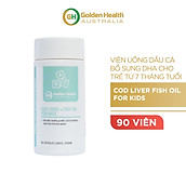 Viên uống dầu cá bổ sung DHA cho trẻ từ 7 tháng tuổi Golden Health Cod Liver Fish Oil For Kids