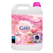 Nước giặt xả vải quần áo Gabi đậm đặc, thơm lâu, công nghệ Thái Lan, an toàn với quần áo em bé, Dung tích 5L