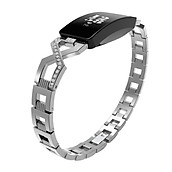 Wristband strap ForFitbit Inspire Inspire HR Metal Wristband Stainless Steel Diamond Cutout Cross Chain Strap Smart Accessories