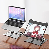 Giá đỡ laptop nhôm nguyên khối, chỉnh độ cao góc nghiêng chống mỏi vai gáy T602 Vu Studio - Hàng chính hãng