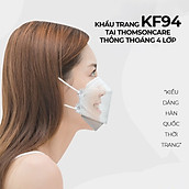 Set Khẩu Trang KF94 Hàn Quốc, 4 Lớp Màu Trắng 50 Cái Thương hiệu One Mask