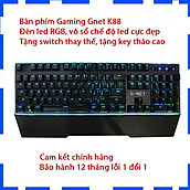 Bàn phím Gaming G-Net K68 - Led Rainbow - Blue Switch - Switch quang học - Màu đen - Hàng chính hãng