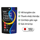 Trà đốt mỡ và kiểm soát cân nặng Night Diet Tea Orihiro Nhật Bản thải độc cơ thể, cải thiện chất lượng giấc ngủ gói 24 túi lọc JN-OR-NI01