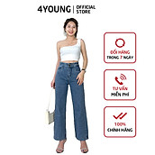 Quần jeans nữ dài ống suông có túi trẻ trung 4YOUNG QJ2