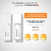 Bộ sản phẩm Fusion tinh chất Meso Therapy Retinol 1.0 và kem chống nắng Meso Shield cho da dầu mụn