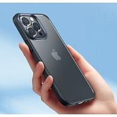 Ốp lưng cho iPhone 13 Pro Max hiệu Rock Guard Hybrid Glass Pc viền màu chống sốc - Hàng nhập khẩu