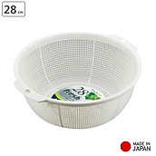 Rổ nhựa tròn Sanada Seiko 28cm có tai treo - Nội địa Nhật Bản
