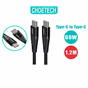 Dây Cáp Sạc Nhanh USB Type C To Type C 60W Dài 1.2M CHOETECH XCC-1003 - Hàng Chính Hãng