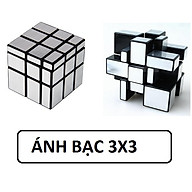 Đồ chơi ảo thuật Rubik phản chiếu ánh bạc 3x3 thumbnail