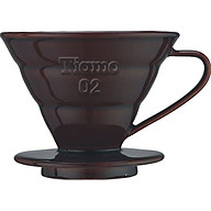 PHỄU CÀ PHÊ BẰNG SỨ CAFE DE TIAMO V60-02 PORCELAIN COFFEE DRIPPER BROWN (HG5538BR) thumbnail