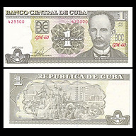 Tờ 1 Peso Cuba sưu tầm , tiền châu Mỹ , Mới 100% UNC thumbnail