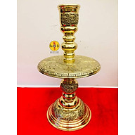 [Đồ Thờ Cúng] Chân đèn đồng Tứ Linh đặt bàn thờ cao cấp thương hiệu Vĩnh Tiến ( có tem ) thumbnail
