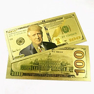 Tờ lưu niệm 100 USD hình Tổng Thống Trump bằng plastic mạ màu vàng, sưu tầm độc lạ, quà tặng bạn bè người thân thú vị - TMT Collection - SP005230 thumbnail